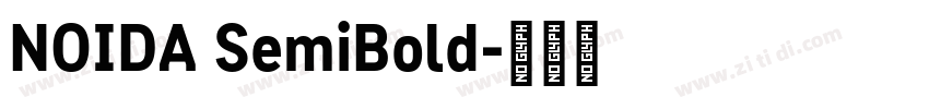 NOIDA SemiBold字体转换